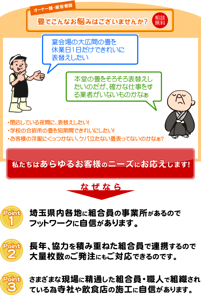 法人・学校施設・寺社仏閣の皆様へ